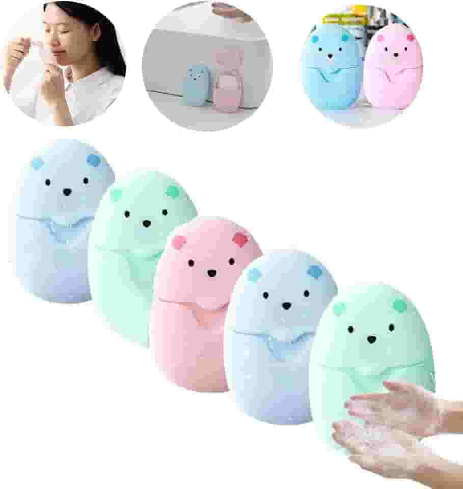 Case 50 Sabonete Papel Folha Descartável Mini Portátil Kit C/5 Peças Viagem Necessaire