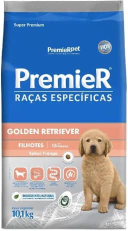Ração Premier Raças Específicas Golden Retriever Filhotes Sabor Frango 10,1kg