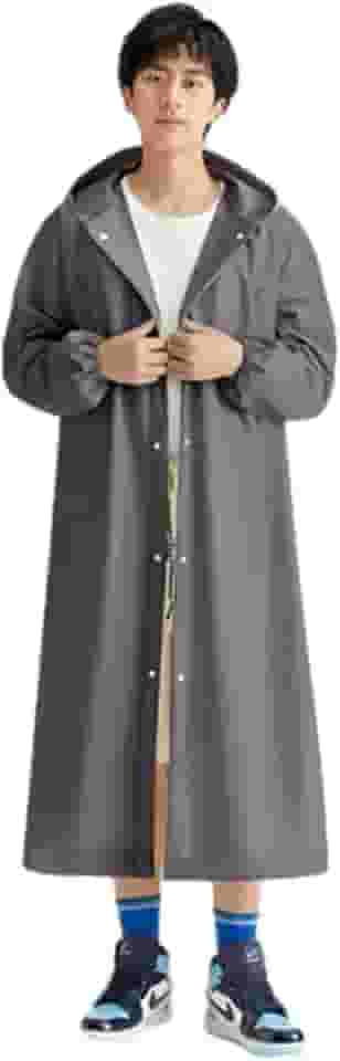 Modelo adulto de capa de chuva engrossada e alongada para caminhadas ao ar livre e viagens, capa de chuva portátil de peça única