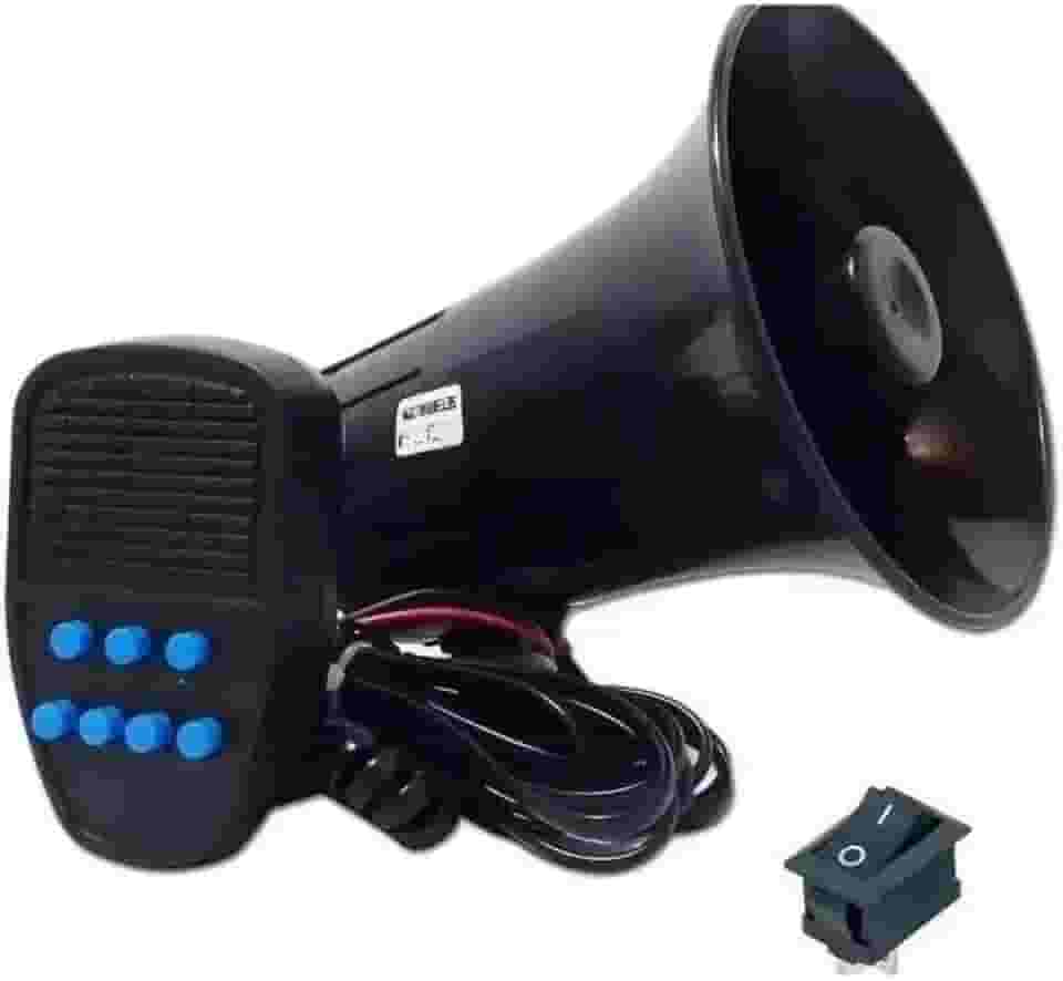 CORNETA SIRENE MODELO MEGAFONE AUTOMOTIVA 12V