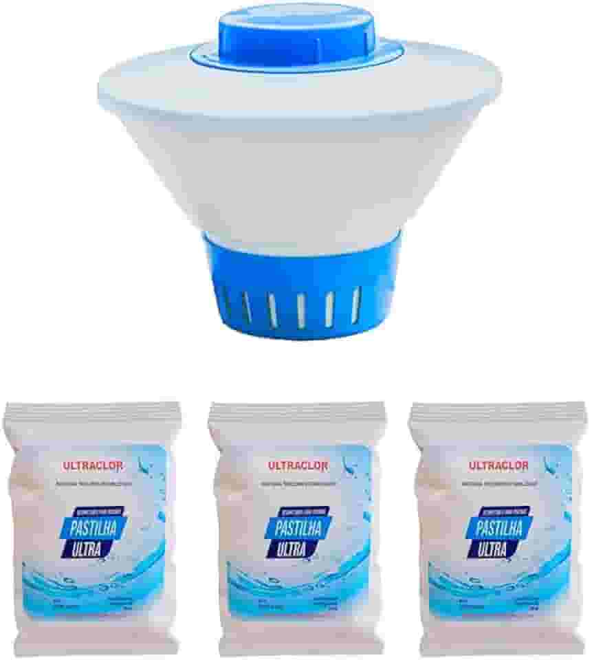 Clorador Flutuante Para Piscina Flutuador De Piscina Com 3 Pastilhas De Cloro