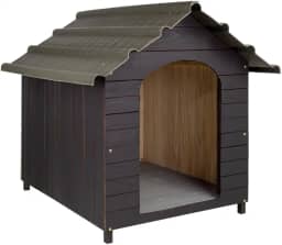 Casa Casinha De Cachorro com Telhado Ecológico Grande N5 (Tabaco)