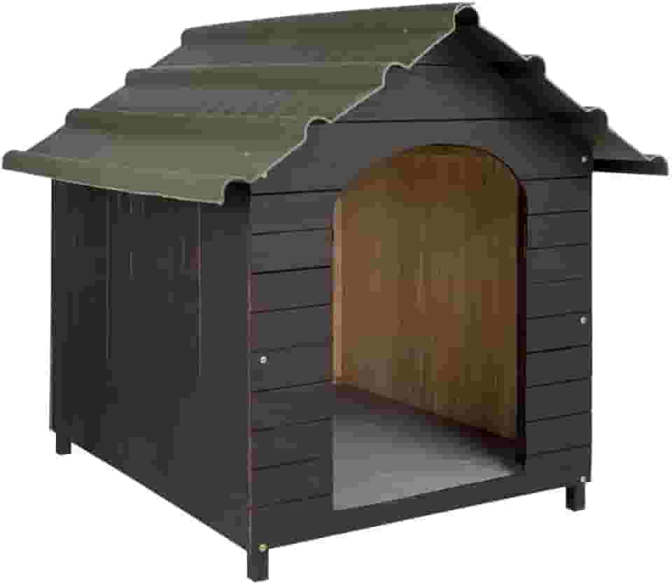 Casa Casinha De Cachorro com Telhado Ecológico Grande N5 (Tabaco)