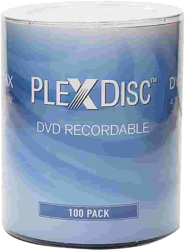 PlexDisc Disco de Mídia Gravável com Logotipo Da Marca Dvd-R 4,7 Gb 16X - 100 Discos (Sem Contêiner) Ffp 632-817-Bx