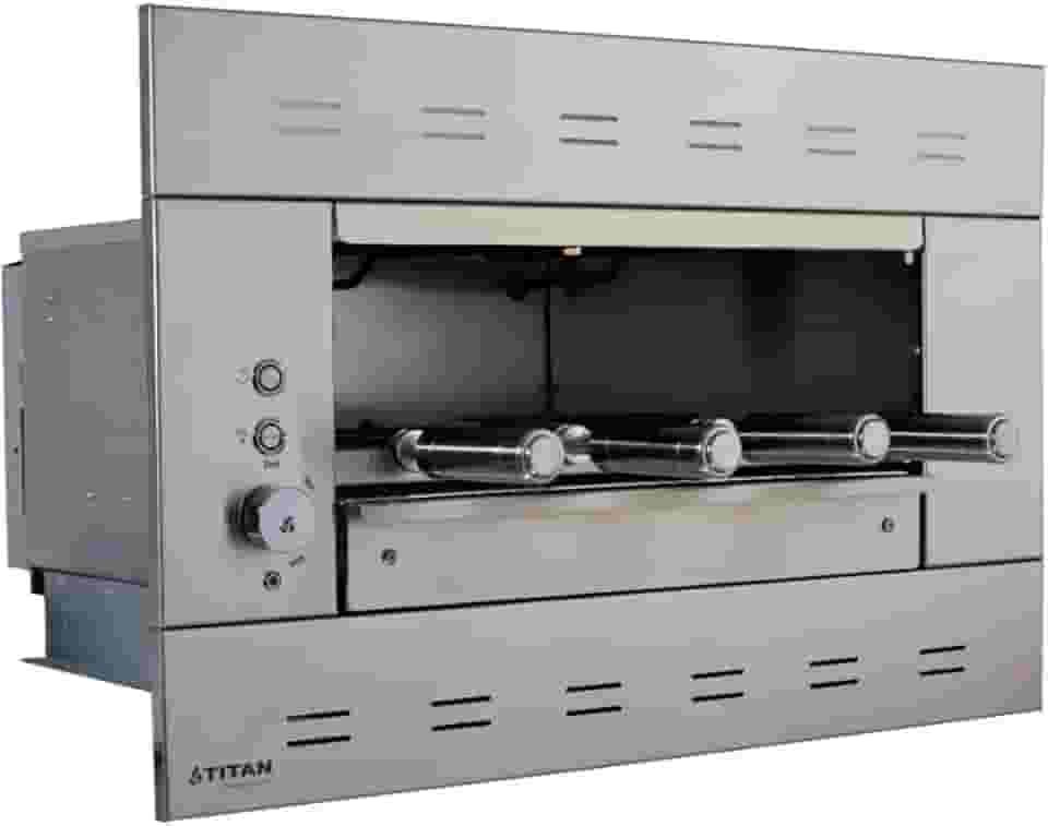 Churrasqueira Elétrica de Embutir para 4 Espetos com Painel Ventilado Suprema 220V Titan
