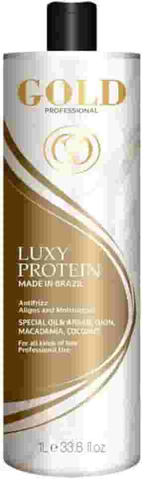 Escova Progressiva Organica Sem Formol Gold luxy Protein Alisamento Capilar Cabelos Lisos 1 Litro Profissional Antifrizz Private Cosméticos