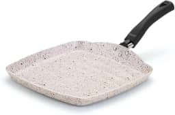 FRIGIDEIRA ANTIADERENTE COLORE GRILL BISTEQUEIRA 24CM BEGE STONE