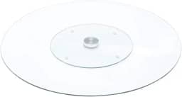 CENTRO DE MESA GIRATÓRIO VIDRO TEMPERADO 34cm