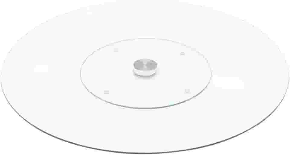 CENTRO DE MESA GIRATÓRIO VIDRO TEMPERADO 34cm