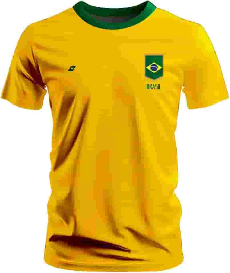 Camiseta De Time Brasil Torcida Copa Mundo Seleção Bandeira