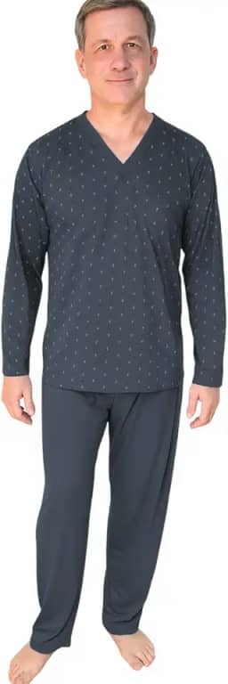 Pijama Masculino Adulto Manga Calça Longa Gola V Macio Quentinho Confortável Frio Inverno