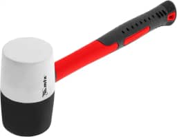 MTX Martelo de Borracha Preta e Branca 225 g – Cabo em Fibra de Vidro Antiderrapante