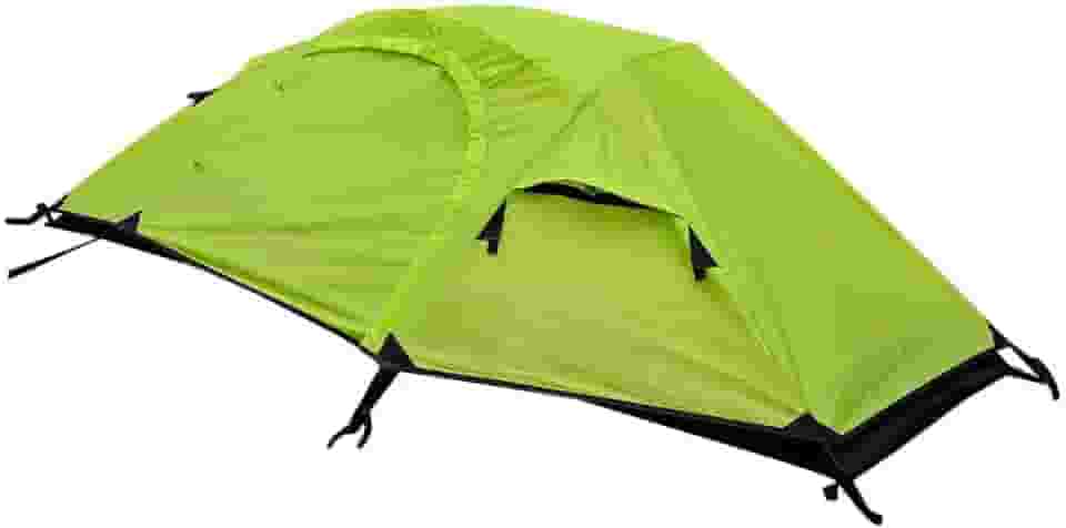 NAUTIKA, Barraca de camping individual Modelo WIndy com capacidade para 1 pessoa. Coluna d’água de 2.500mm. Modelo Bivaque de Fácil Montagem Super Leve. Verde Neon e Preto