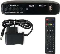 Conversor Digital Tomate MCD-666 Full HD + Antena Inclusa Gravador USB, Time Shift, Compatível com TVs Antigas e Novas