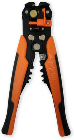 QD, Descascador de fios, desencapador de cabos de 20 cm auto-ajustável, crimpador automático 3 em 1, ferramenta de descascar cabos, ferramenta de descascar fios automática, alicate de descascar fios - Laranja