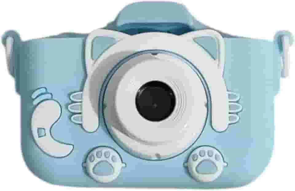Câmera Digital Infantil Portátil 20MP 1080P HD Câmera de Vídeo Filmadora Câmera Selfie recarregável fofa com Tela de 1,9 Polegadas e Jogos de Suporte Fotografia (GATINHO AZUL)