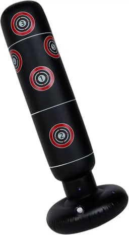 Pssopp Saco de Pancadas Autônomo, Material de PVC, Melhora a Coordenação e Flexibilidade, Saco de Pancadas Inflável de 63 Polegadas para Crianças e Adultos, Academia Doméstica