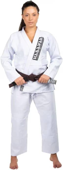 Kimono Trançado F300 Jiu Jitsu Haganah, Branco, M3