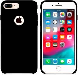 Case Capa Capinha Silicone Aveludado pra iPhone 7 Plus e 8 Plus Preto