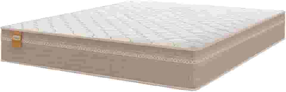 Colchão Casal Queen Molas Qatar 158x198x22cm Inducol - Suporta Até 200 Kg Por Pessoa (Bege/Branco)