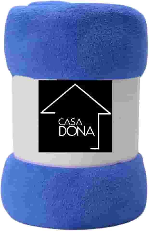 Cobertor Casal Manta Microfibra Fleece (Azul)