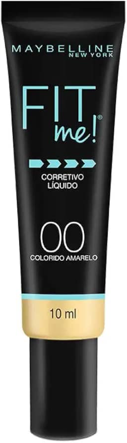 Maybelline NY Corretivo Líquido Efeito Matificador Fit Me 00 Amarelo, 10ml