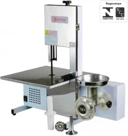 Serra de Fita de Bancada Para Carne Ossos Peixes Congelados C/Moedor Para Carne