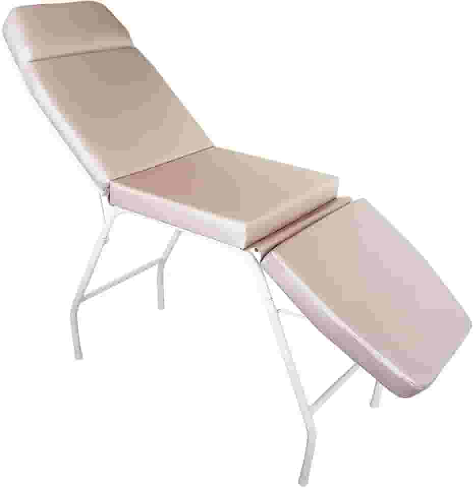 Maca 3 Posições Reclinável Estética Massagem Tattoo Resistente For-ty Store (Rosê Facto estrutura Branca)