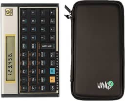 Calculadora financeira HP 12C + capa protetora WYNGS preta