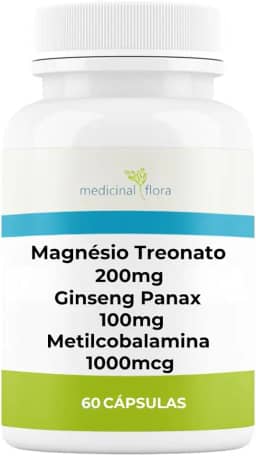 Magnésio Treonato + Ginseng Panax + Metilcobalamina - 60 Doses