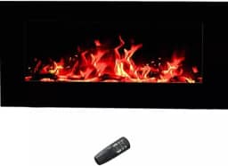 Lareira Elétrica 3D com Chama Virtual Controle Remoto 220V 1500W;arede, Bancada e Piso Com Controle