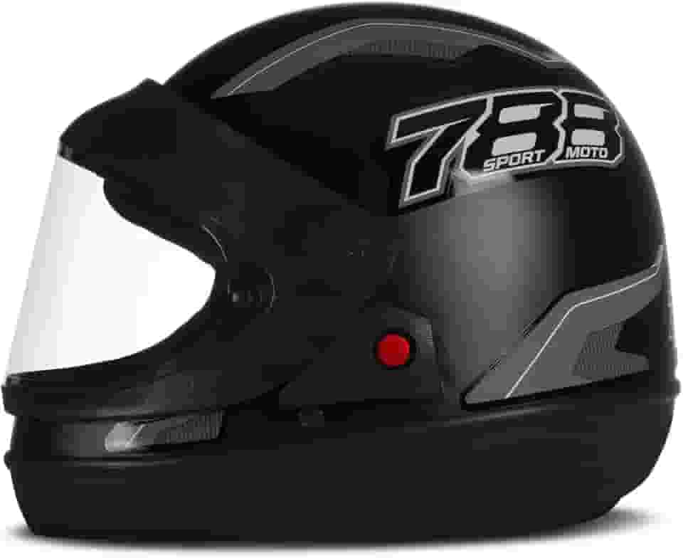 CAPACETE FECHADO PRO TORK NEW SPORT MOTO PRETO - CINZA TAM. 62