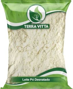 Terra Vitta Leite Pó Desnatado (1Kg) - 100% Leite, Sem Açúcar, Sem Glúten - Bolsa - 1kg