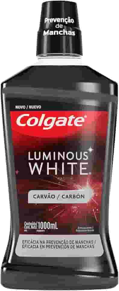 Colgate Enxaguante Bucal para Clareamento Luminous White Carvão 1000ml, Colgate