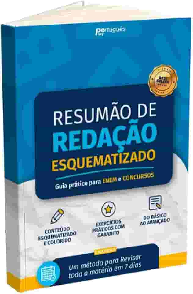 Livro Resumão de Redação Esquematizado Guia Prático do Zero para ENEM e Concursos Conteúdo Colorido