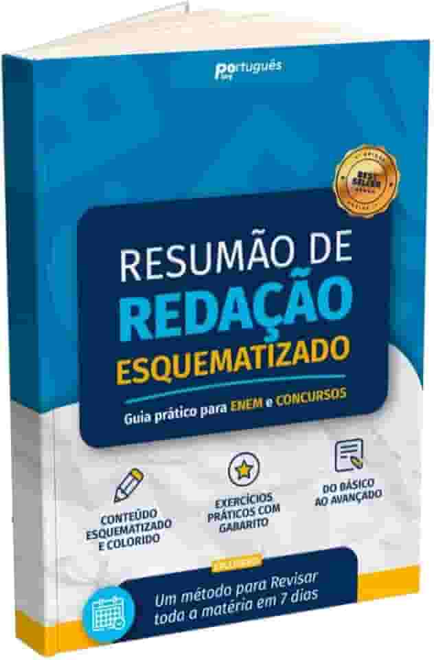 Livro Resumão de Redação Esquematizado Guia Prático do Zero para ENEM e Concursos Conteúdo Colorido