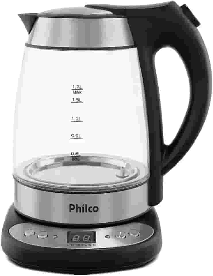 Chaleira Digital Glass 1.7L, Pchd, Preto, 220v, Philco