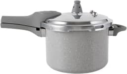 Brinox - Panela de Pressão Pressure 4,2L Antiaderente Ceramic Life com Indução Marble Blend - Cinza Claro e Cinza Escuro