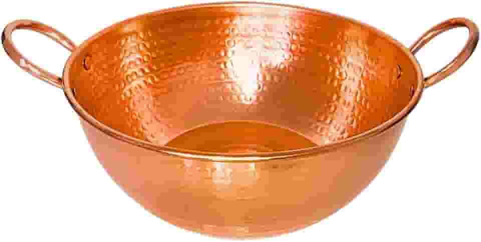 Tacho De Cobre Puro 14 Litros Com Alças de Cobre