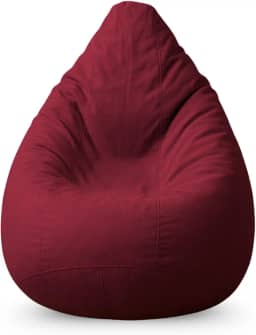 Puff Pera Vazio Suede Gigante Eventos Decoração Quarto Sala Almofadão Conforto (Vermelho Suede)
