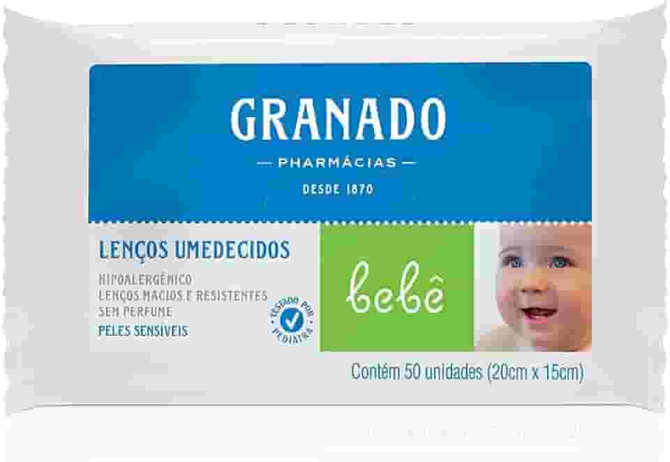 Granado Lenço Bebê, Pele Sensível, 50 Unidades
