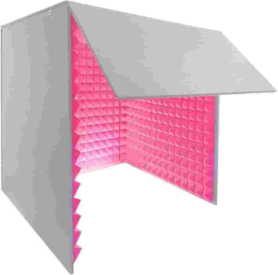 Cabine Vocal Portátil, Cabine De Isolamento, Cubo De Cabine De Isolamento De Microfone, Capa à Prova De Som De Mesa, Design Totalmente Fechado Para Gravação De Áudio E Mús, Black