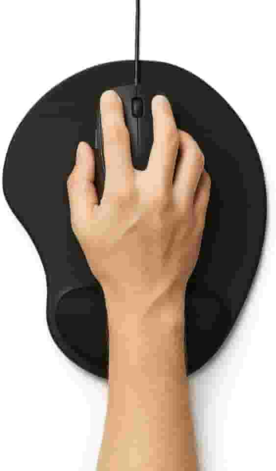 Tapete Mouse pad Ergonômico com Apoio para Pulso Coloque Sua Marca, NR-17, 23,4 x 19,1 cm, 0,5 cm de Espessura, Preto Coloque sua Logo