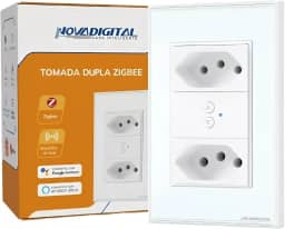 Tomada Dupla Inteligente Zigbee 10a E 20a Nts2-w Novadigital