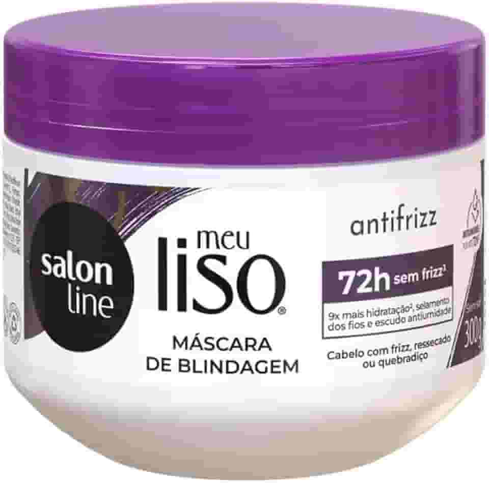 Salon Line, Máscara Ultra-Hidratante, Meu Liso, Antifrizz, Vegano - Para Cabelos Lisos e Ondulados, 300g