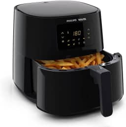 Philips Walita Preta Fritadeira Airfryer Essential XL Digital, 6.2L de capacidade, Garantia internacional de dois anos, 110V, 2000W (RI9270/90)