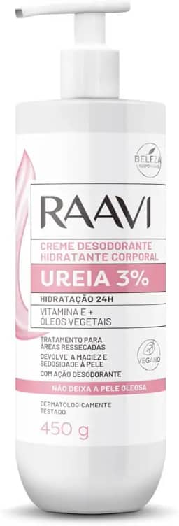 Raavi - Creme Hidratante Corporal com Ureia 3% 450g