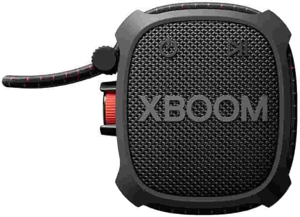LG XBOOM Go XG2T Caixa de som Bluetooth portátil -Resistência militar, à prova d'água (IP67), 10 horas de Bateria e Cordão Ajustável