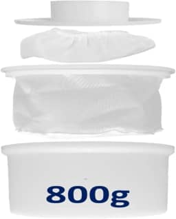 Forma Completa Redonda 800g Para Produção Queijo Minas Padrão Parmesão + Prensador Dessorador Tela