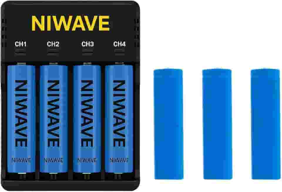 Kit Carregador com 3 Baterias Recarregáveis para Microfone Sem Fio, Alta Capacidade e Desempenho Duradouro, Carregamento Rápido USB, Ideal para Apresentações, Igrejas e Eventos